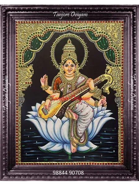 Authentic Saraswathi Tanjore Painting